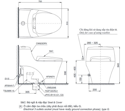 Bồn cầu 1 khối nắp cơ TOTO MS823DRE2( GIÁ KM TÍNH TỪ 20/4- 17/5)