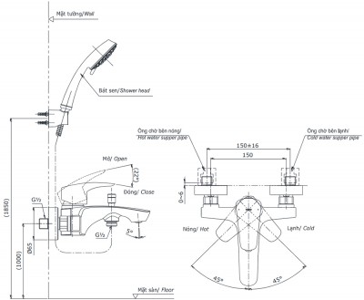 Sen tắm nóng lạnh TOTO TBG09302VA/TBW02005A