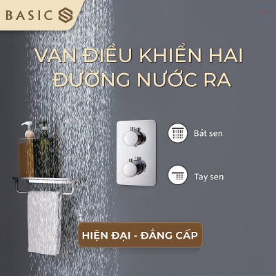 Sen tắm nhiệt độ âm tường Basic Lux