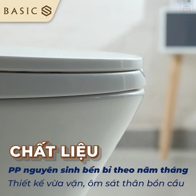 Nắp bồn cầu đóng êm Basic BS-102S