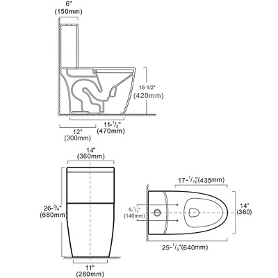 Bồn cầu một khối Basic Eden