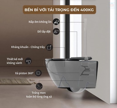 Bồn cầu treo tường Basic Eden-WB (Eden-B)