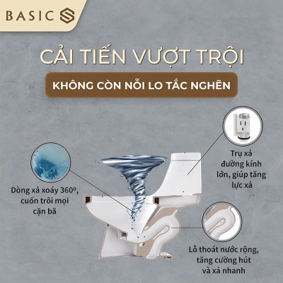 Bồn cầu một khối Basic BSA-124