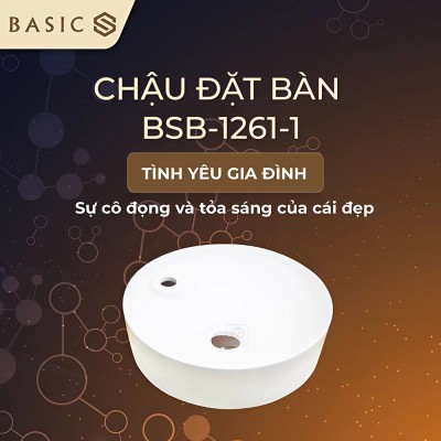 Chậu lavabo đặt bàn Basic BSB-1261-1