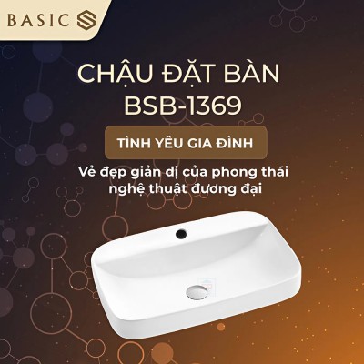 Chậu lavabo đặt bàn Basic BSB-1369