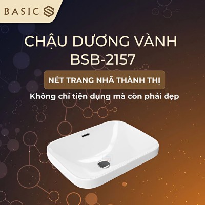 Chậu lavabo dương vành Basic BSB-2157