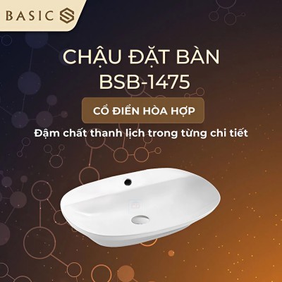 Chậu lavabo đặt bàn Basic BSB-1475