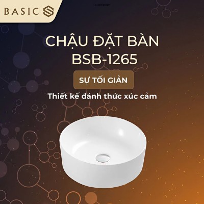 Chậu lavabo đặt bàn Basic BSB-1265