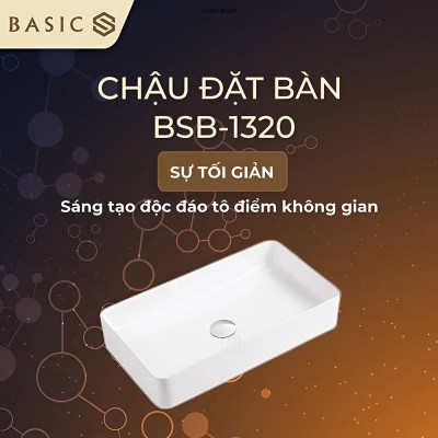 Chậu lavabo đặt bàn Basic BSB-1320