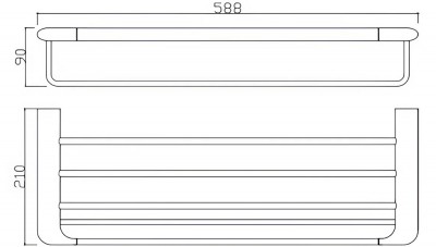 Thanh vắt khăn 2 tầng Basic BP-72010