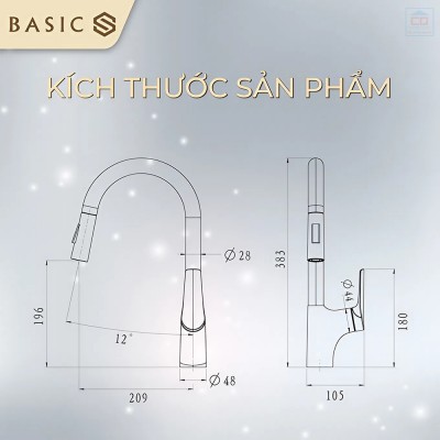 Vòi chậu rửa bát Basic BK-68309
