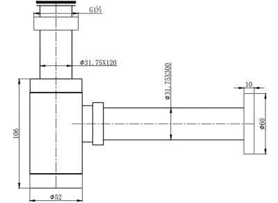 Ống thải chậu lavabo Basic BP-21025B