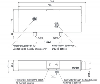 Van sen tắm nhiệt độ TOTO TBV10400V