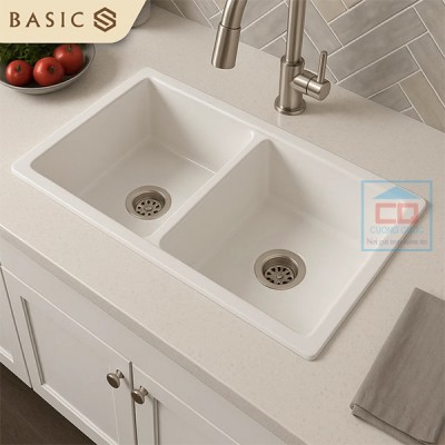 Chậu rửa chén dương vành Basic BS-K3219D