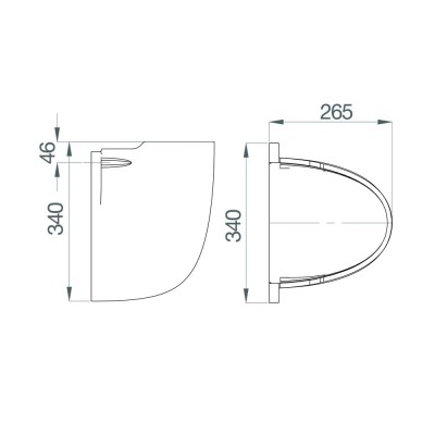 Chân chậu lavabo Viglacera V39