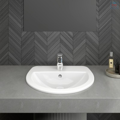 Chậu lavabo dương vành Viglacera CD12