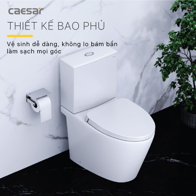 Bồn cầu 2 khối nắp êm Caesar CD1342