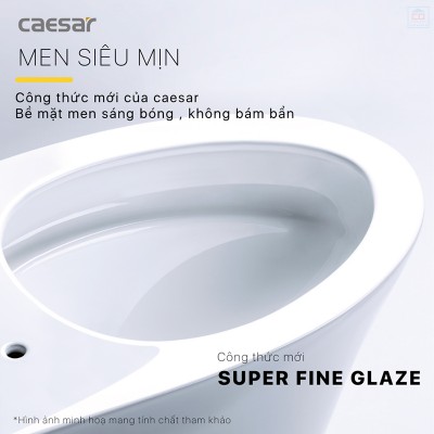 Bồn cầu 2 khối nắp êm Caesar CD1342