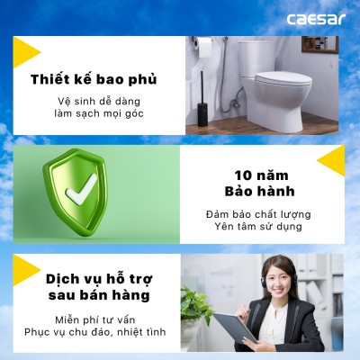 Bồn cầu nắp rửa cơ Caesar CD1320 + TAF060