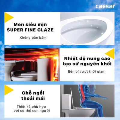 Bồn cầu nắp rửa cơ Caesar CD1340 + TAF060
