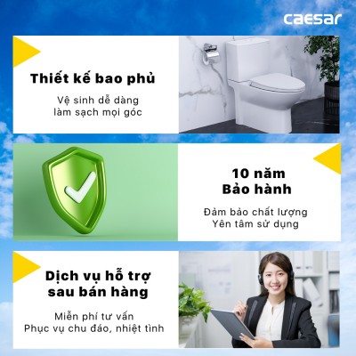 Bồn cầu nắp rửa cơ Caesar CD1340 + TAF060