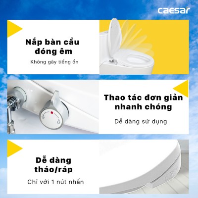 Bồn cầu nắp rửa cơ Caesar CD1341 + TAF060
