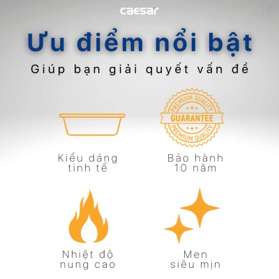 Chậu lavabo bán âm bàn Caesar LF5301