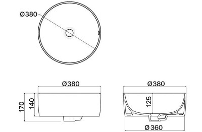 Chậu lavabo đặt bàn Caesar L5225