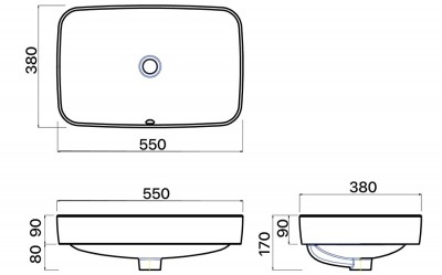 Chậu lavabo đặt bàn Caesar L5262