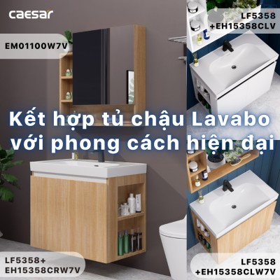 Chậu lavabo dương bàn Caesar LF5358
