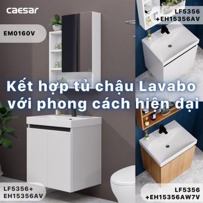 Chậu lavabo dương bàn Caesar LF5356