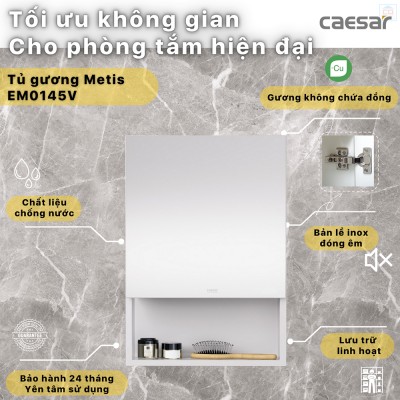 Tủ gương phòng tắm Caesar EM0145V