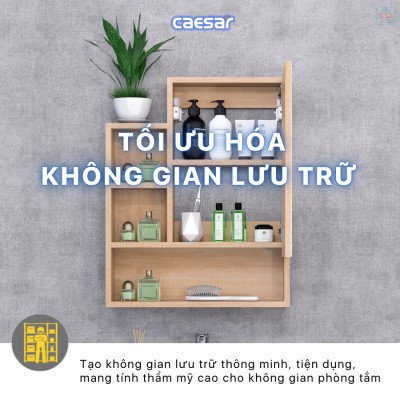 Tủ gương phòng tắm Caesar EM0160W7V