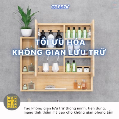 Tủ gương phòng tắm Caesar EM0180W7V