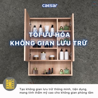 Tủ gương phòng tắm Caesar EM1160W7V