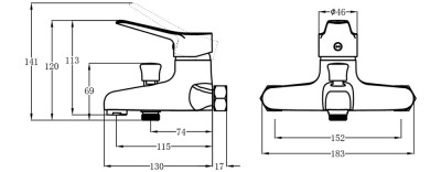 Sen tắm nóng lạnh Caesar S333C