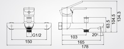 Sen tắm nóng lạnh Caesar S503C