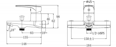 Sen tắm nóng lạnh Caesar S393CG