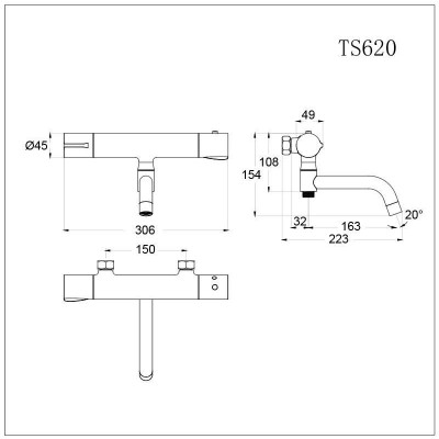 Sen tắm nhiệt độ Caesar TS620
