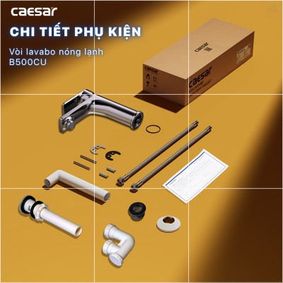 Vòi lavabo nóng lạnh Caesar B500CU