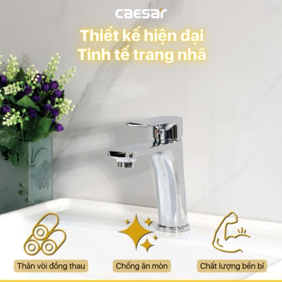 Vòi lavabo nóng lạnh Caesar B500CU