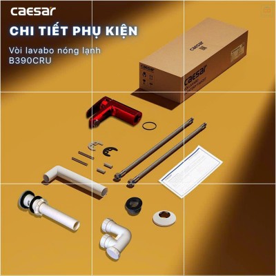 Vòi lavabo nóng lạnh Caesar B390CRU