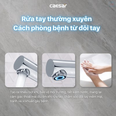 Vòi lavabo rút dây Caesar B190C