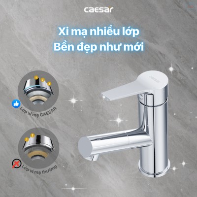 Vòi lavabo rút dây Caesar B190C