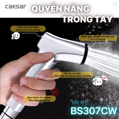 Vòi xịt vệ sinh Caesar BS307CW