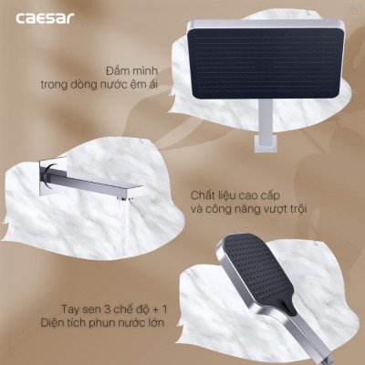 Sen tắm âm tường Caesar BS659