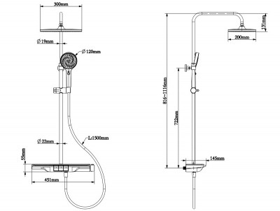 Sen tắm cây nhiệt độ Caesar S658C