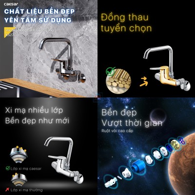 Vòi bếp nóng lạnh Caesar K527C
