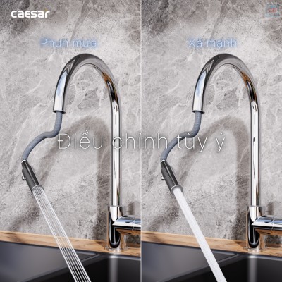 Vòi bếp lạnh rút dây Caesar K079C