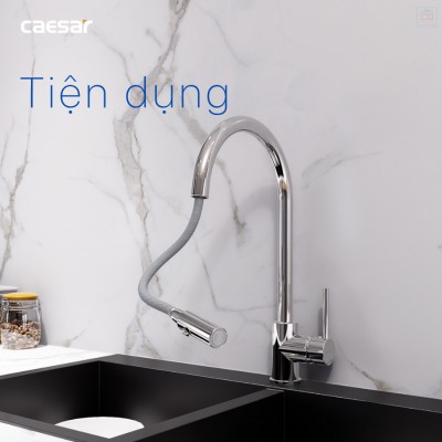 Vòi bếp lạnh rút dây Caesar K079C